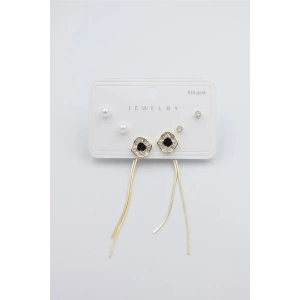 Çoklu Set Küpe - Altın