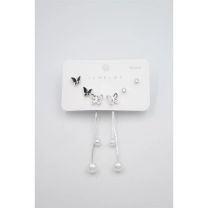 Çoklu Set Küpe - Gümüş