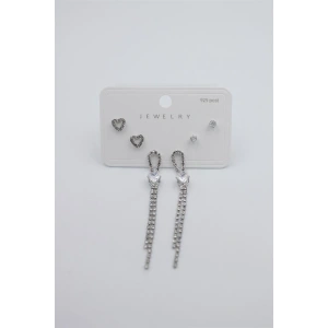 Çoklu Set Küpe - Gümüş