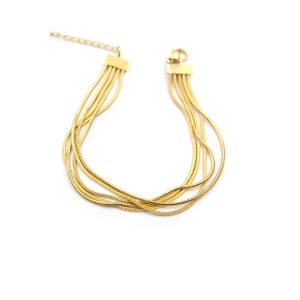 Çoklu Zincir Bileklik - Altın