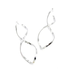 Dalgalı Küpe - Gümüş