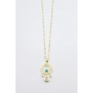 Damla Taşlı Kolye - Altın