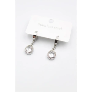 Damla Taşlı Küpe - Gümüş