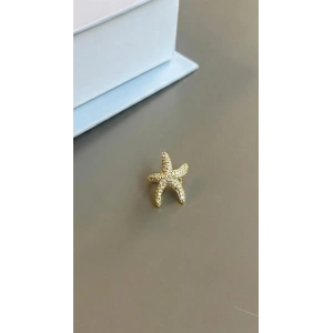 Deniz Yıldızı Kıkırdak Küpe - Altın