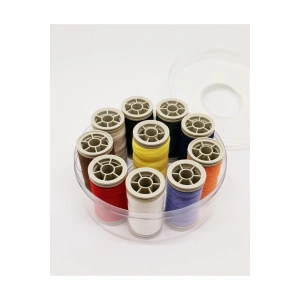 Dikiş Iplik Seti 10lu Yuvarlak Kutulu Royaleks-7663