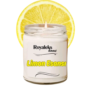 Doğal Özel Seri Kokulu Dekoratif Kavanoz Mum 210 cc - Limon Esansı - RYL