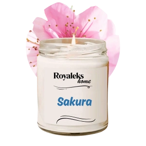 Doğal Özel Seri Kokulu Dekoratif Kavanoz Mum 210 cc - Sakura - RYL
