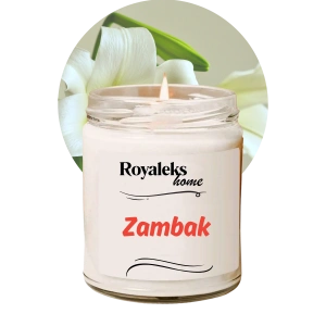 Doğal Özel Seri Kokulu Dekoratif Kavanoz Mum 210 cc - Zambak Esansı - RYL