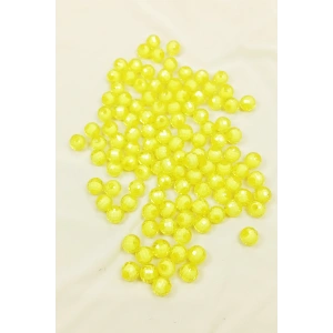 Dünya Boncuk İçten Boncuklu Bileklik Çanta Boncuğu 10 mm 50 gr Sarı - BNC464