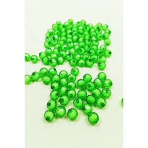 Dünya Boncuk İçten Boncuklu Bileklik Çanta Boncuğu 10 mm 50 gr Yeşil - BNC460