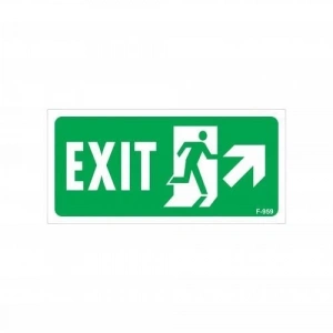 Exit Sağ Yukarı Uyarı Levhası 17,5x25 KOD:959