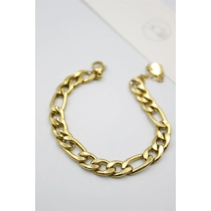 Ezme Zincir Çelik Bileklik - Altın