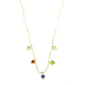 Ezme Zincir Charm Kolye - Altın