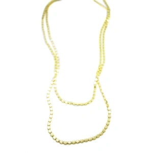 Ezme Zincir Kolye - 90cm - Altın