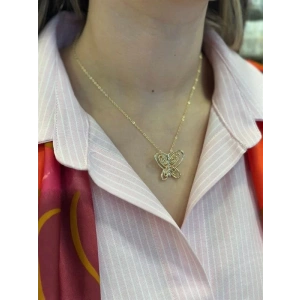 Füsün Kelebek Kolye - Altın