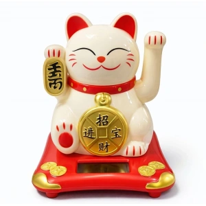 Güneş Enerjili Sallanan Şans Kedisi - Maneki Neko Alk4523