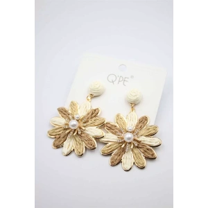 Hasır Çiçek Küpe - ÇOK RENKLİ