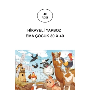 Hikayeli Yapboz Ema Çocuk 30 x 40 - 40 Adet