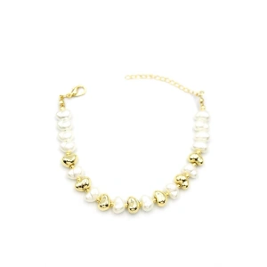 İnci Bileklik - Altın