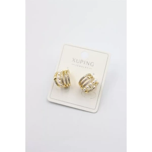 İnci Halka Küpe - Altın