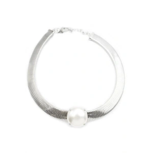 İncili Tasma Kolye - Gümüş