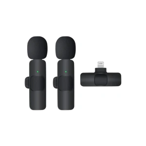 K9 Kablosuz Yaka Mikrofonu Lightning 2’li Mini Mikrofon Youtube Tik Tok 2 Adet