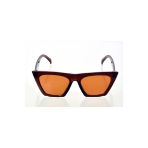 Kahverengi Çerçeve Cat Eye Kadın Güneş Gözlüğü - Moda Gözlük