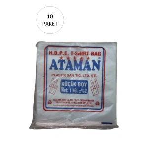 Kalın Şeffaf Atlet Poşet Küçük Boy 25x33 Cm 1 Kg (10 Paket-Takriben 1,700 Adet)