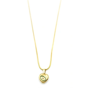 Kalp Kolye - 60 cm - Altın