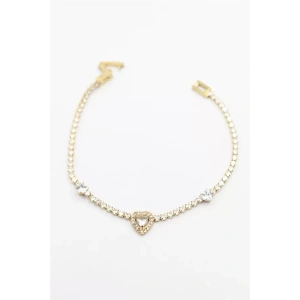 Kalp Su Yolu Bileklik - Altın