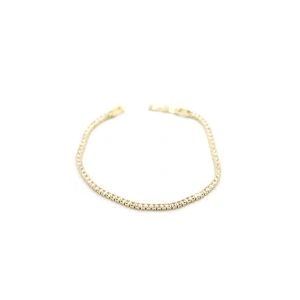 Kare Taşlı Su yolu Bileklik - Altın