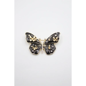 Kelebek Broş - Siyah