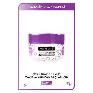 Keratin Saç Maskesi 500 ML  - Yıpranmış Saçlar için - mrfs