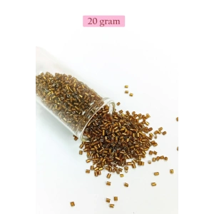 Kesme Cam Boncuk 2mm - 20 Gram - Koyu Kahverengi -BNC324