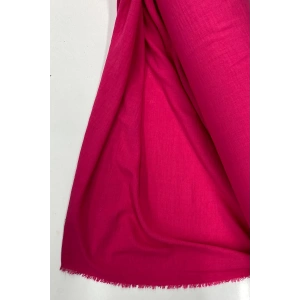 Keten Kumaş - Organik Kumaş - Perde Kumaşı - Ince Keten - Kıyafet Için Kumaş Örtü Fuşya 73