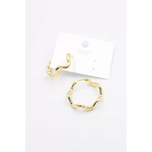 Kıvrımlı Halka Küpe - Altın