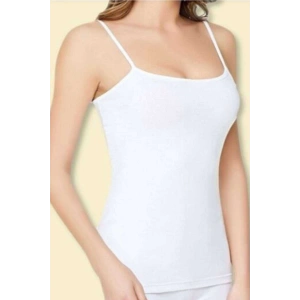 Kota Bayan İp Askılı Beyaz Battal Atlet 6091