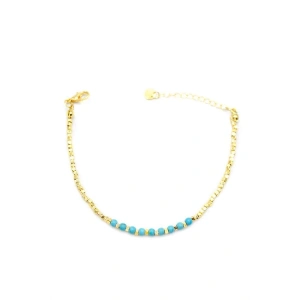 Küp Boncuk Bileklik - Altın