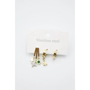 Kutup Yıldızı Çoklu Küpe - Altın