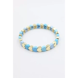 Lastikli Porselen Bilezik - Mavi