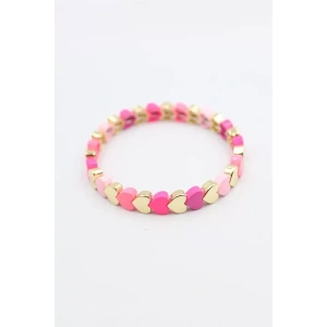 Lastikli Porselen Bilezik - Pembe