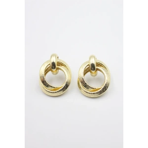 Metal Halka Küpe - Altın