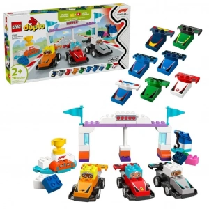 Mey İthalat® 10445   Duplo F1 Takımı Yarış Arabaları ve Sürücüleri 70  parça +2aş