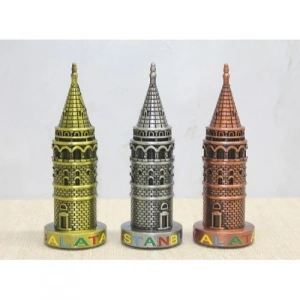 Mey İthalat® 13 cm Metal Galata Kulesi