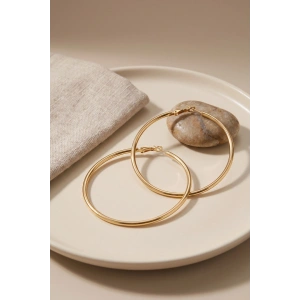 Mey İthalat® 316L Çelik Gold Renk 56 mm Halka Küpe