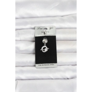 Mey İthalat® 316L Cerrahi Çelik Sallantılı Yıldız Model Göbek Piercing