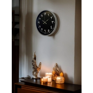 Mey İthalat® 36 Cm Gri Arapça Rakamlı Duvar Saati