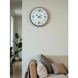 Mey İthalat® 36 Cm Krem Modern Dekoratif Duvar Saati