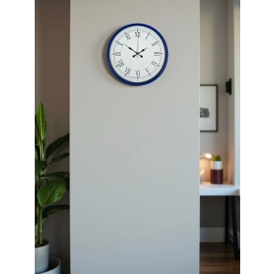 Mey İthalat® 36 Cm Lacivert Roma Rakamlı Duvar Saati