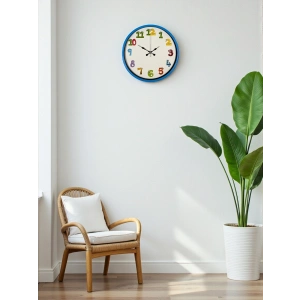 Mey İthalat® 36 Cm Mavi Çocuk Odası Duvar Saati